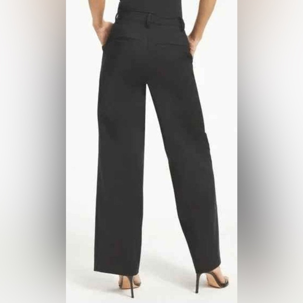 NWT Good American Black Woven High Rise Wide Leg Trouser Pants Size 8/29 - Picture 7 of 11